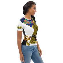 Load image into Gallery viewer, Queen Nefertiti Black, White & Gold - Women's Crew Neck
