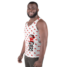 Load image into Gallery viewer, Classic Logo - White & Red Tank Top