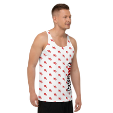 Load image into Gallery viewer, Classic Logo - White & Red Tank Top