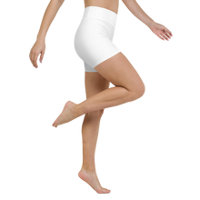 Load image into Gallery viewer, Classic Logo - White Yoga Shorts