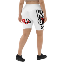 Load image into Gallery viewer, Classic Logo - White Biker Shorts