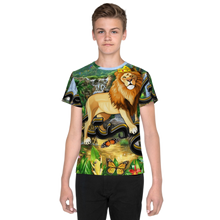 Load image into Gallery viewer, King of the Savanna - Youth crew neck t-shirt