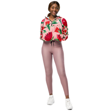 Load image into Gallery viewer, DKP Flowers - Women’s cropped windbreaker — transparent background