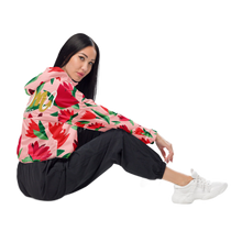Load image into Gallery viewer, DKP Flowers - Women’s cropped windbreaker
