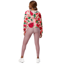 Load image into Gallery viewer, DKP Flowers - Women’s cropped windbreaker