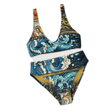 Load image into Gallery viewer, Painted Seas - high-waisted bikini