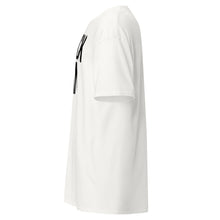 Load image into Gallery viewer, BLACK MAN - White Unisex Text Logo tee