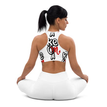 Load image into Gallery viewer, Classic Logo - White Padded Sports Bra