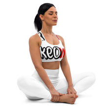 Load image into Gallery viewer, Classic Logo - White Padded Sports Bra