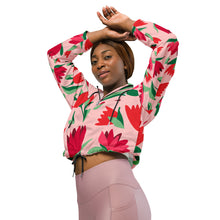 Load image into Gallery viewer, DKP Flowers - Women’s cropped windbreaker
