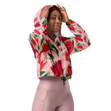 Load image into Gallery viewer, DKP Flowers - Women’s cropped windbreaker