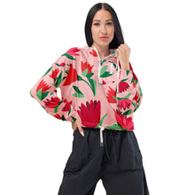 Load image into Gallery viewer, DKP Flowers - Women’s cropped windbreaker