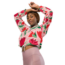 Load image into Gallery viewer, DKP Flowers - Women’s cropped windbreaker