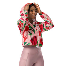 Load image into Gallery viewer, DKP Flowers - Women’s cropped windbreaker