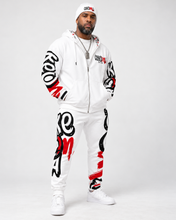 Load image into Gallery viewer, Classic Logo X Est. 2013 — White Unisex Zip Hoodie
