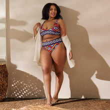 Load image into Gallery viewer, African Print - high-waisted bikini
