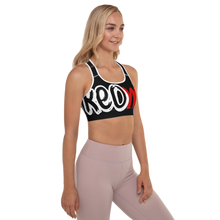 Load image into Gallery viewer, Classic Logo - Black Padded Sports Bra

