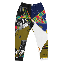 Load image into Gallery viewer, Queen Nefertiti Black, White &amp; Gold - Men's Joggers
