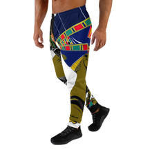 Load image into Gallery viewer, Queen Nefertiti Black, White &amp; Gold - Men's Joggers
