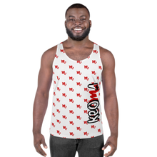 Load image into Gallery viewer, Classic Logo - White &amp; Red Tank Top
