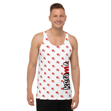 Load image into Gallery viewer, Classic Logo - White &amp; Red Tank Top
