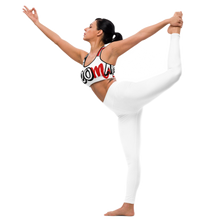 Load image into Gallery viewer, Classic Logo - White Padded Sports Bra
