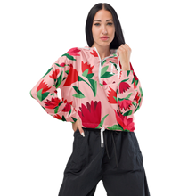 Load image into Gallery viewer, DKP Flowers - Women’s cropped windbreaker
