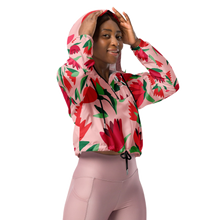 Load image into Gallery viewer, DKP Flowers - Women’s cropped windbreaker
