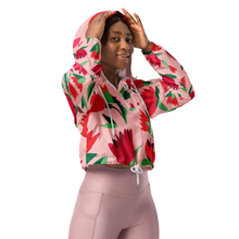Load image into Gallery viewer, DKP Flowers - Women’s cropped windbreaker
