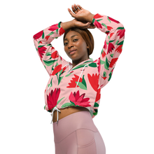 Load image into Gallery viewer, DKP Flowers - Women’s cropped windbreaker
