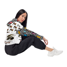Load image into Gallery viewer, DKP x Hazel Eyes - Women’s cropped windbreaker — transparent background
