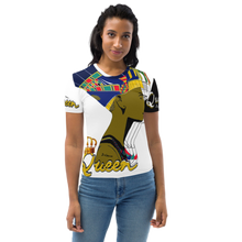 Load image into Gallery viewer, Queen Nefertiti Black, White &amp; Gold - Women's Crew Neck
