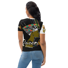 Load image into Gallery viewer, Queen Nefertiti Black, White &amp; Gold - Women's Crew Neck
