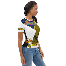 Load image into Gallery viewer, Queen Nefertiti Black, White &amp; Gold - Women's Crew Neck
