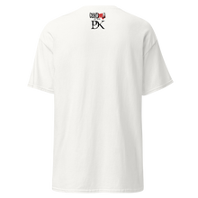 Load image into Gallery viewer, black-man-white-unisex-text-logo-tee
