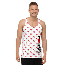 Load image into Gallery viewer, Classic Logo - White &amp; Red Tank Top
