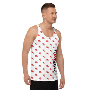 Classic Logo - White & Red Tank Top