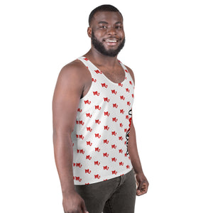 Classic Logo - White & Red Tank Top