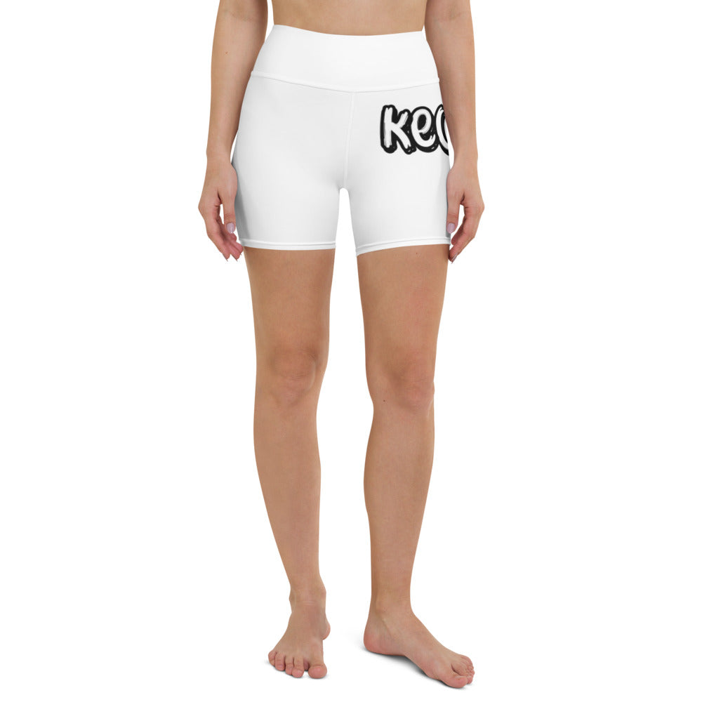 Classic Logo - White Yoga Shorts
