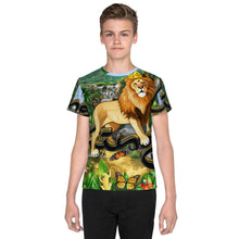 Load image into Gallery viewer, King of the Savanna - Youth crew neck t-shirt
