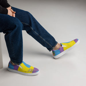 Abstract Tropic - Men’s slip-on canvas shoes