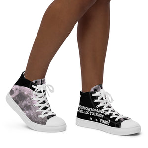 Darkside - Women’s high top canvas shoes